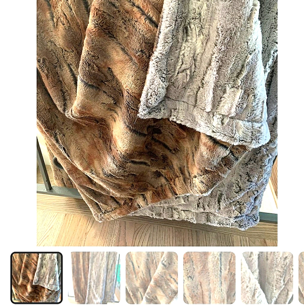 Minky Beige Lap Throw